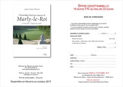 Vient de paraître : Promenades littéraires autour de Marly-le-Roy par Jean-Yves Perrot