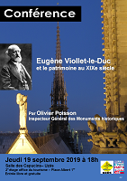 Conférence « Eugène Viollet-le-Duc et le patrimoine du XIXe siècle » par Olivier Poisson le 19 septembre à Uzès