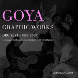 Galerie Joan Gaspar : Francisco de Goya du 11 décembre 2021 à février 2022